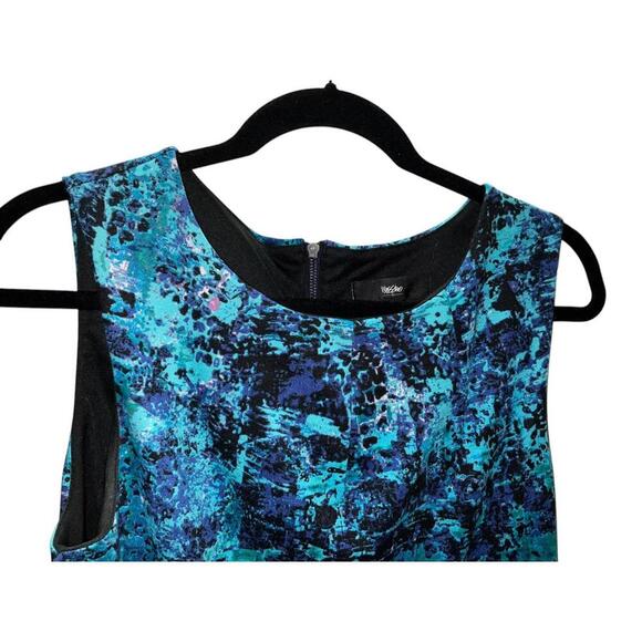 Stunning Blue Abstract Print Dress - Picture 2 of 7